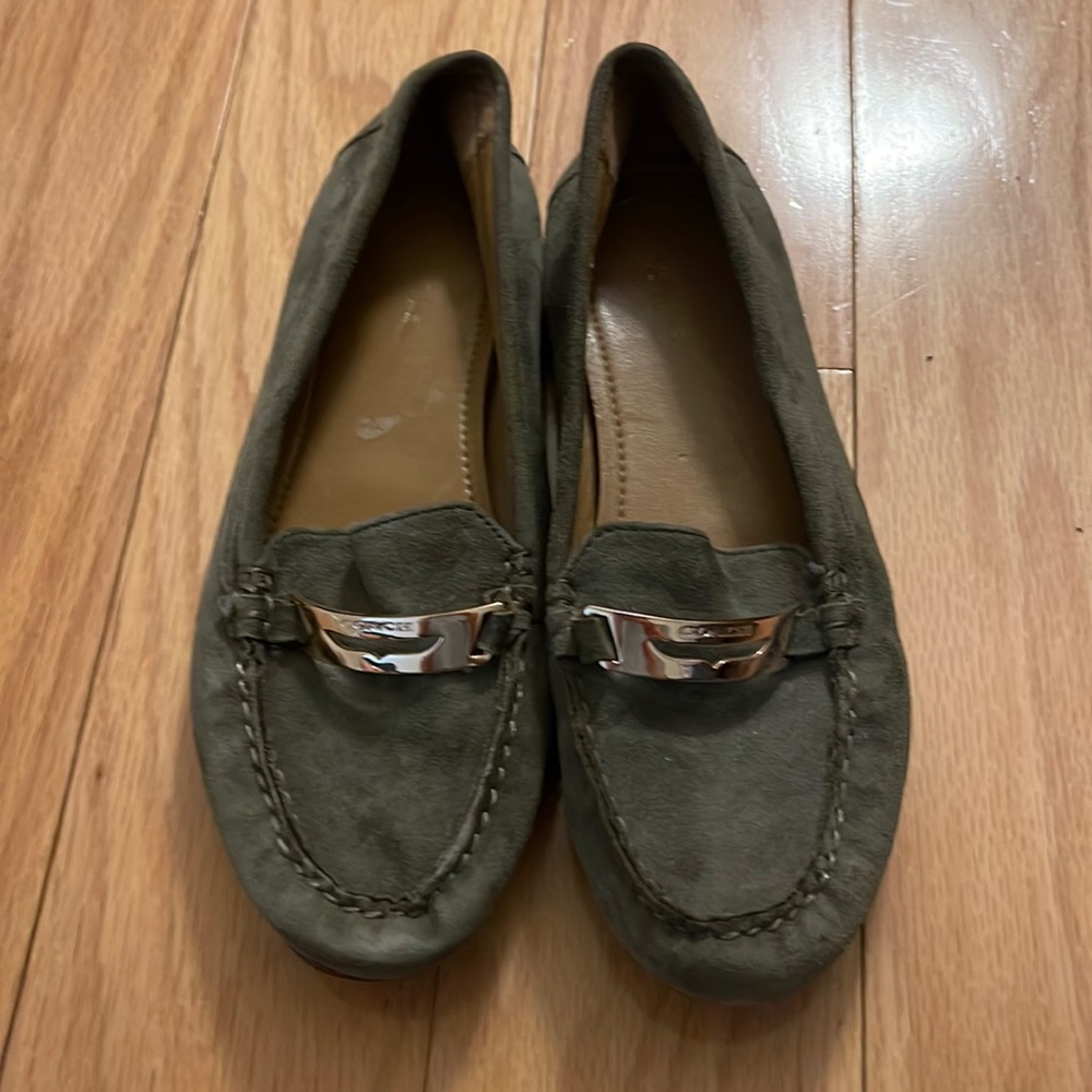 Suede coach loafers